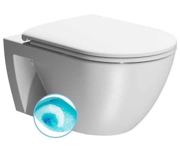 Gsi Pura Economy Závěsná Wc Mísa, Swirlflush, 36x55cm, Bílá Dual-mat