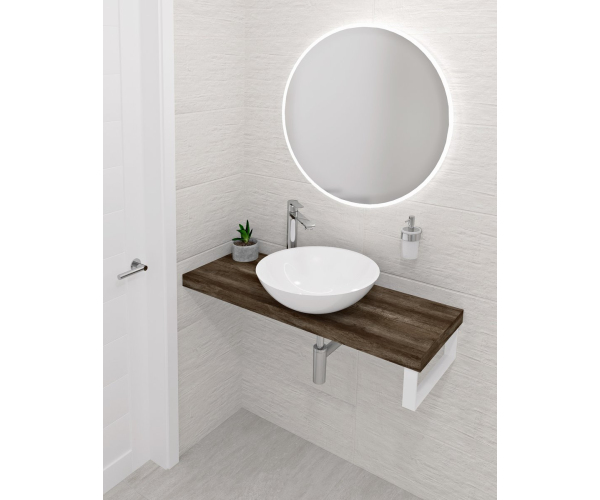Sapho Avice Deska Pod Umyvadlo 110x36cm, Tl.5cm, Dub Tmavý