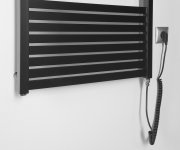 Aqualine Tondi-e Elektrické Otopné Těleso Rovné 450x1690 Mm, 600 W, černá Mat