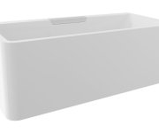 Polysan Cascata R Monolith Obdélníková Vana 180x80x60cm, Kaskáda Nerez