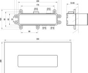 R-box Horizontal, základní těleso podomítkové baterie - RB 07D.50 Základní těleso pro podomítkové baterie, R-box Horizontal X070233