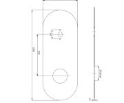 Mereo Kryt Oválný Pro Podomítkovou Baterii S Ramínkem, 26x10 Cm