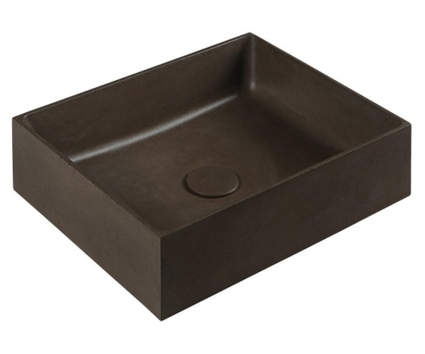 Sapho Formigo Betonové Umyvadlo Na Desku, 47,5x36,5cm, Tmavě Hnědá Mat