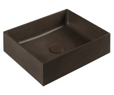 Sapho Formigo Betonové Umyvadlo Na Desku, 47,5x36,5cm, Tmavě Hnědá Mat