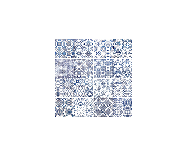 Retro dekor El Barco Stucco Decor Azul 20x20 - mix