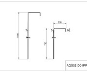 Ippari, Teleskopické Rameno S Termo Baterií Cetus (150mm) A Kompletní Sprchovou Sadou (sprchy Thin 300mm, Evve) TO-CE3130-SET2