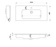 Sapho Set Koupelnová Skříňka Cirasa Strip 100cm S Umyvadlem A Led Zrcadlem, 2x Zásuvka, Dub Alabama