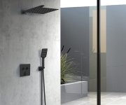 Sapho Smart Select Podomítková Sprchová Termostatická Baterie, Box, 2 Výstupy, černá Mat