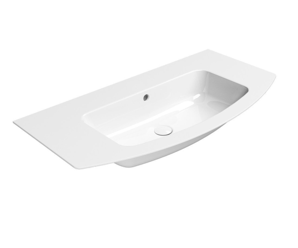 Gsi Pura Keramické Umyvadlo Slim Oblé 102x52cm, Broušená Spodní Hrana, Bez Otvoru, B