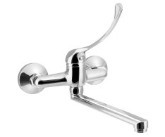 Aqualine 35 Nástěnná Baterie, Lékařská Páka, Ramínko Ploché, 220mm, Chrom
