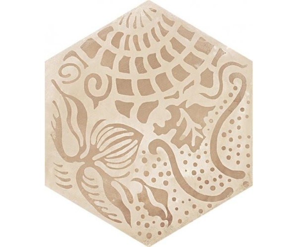 Retro dlažba Marca Corona Terra Floreale vers. C 25x21,6 cm