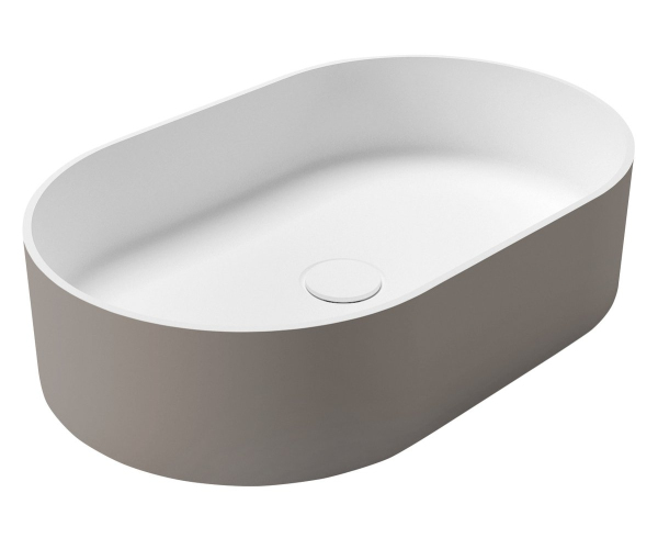 Sapho Thin Umyvadlo Na Desku, Rockstone, 55x35cm, Bílá Mat/agila
