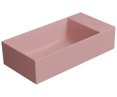 Gsi Kube X Keramické Umývátko 50x25cm, Bez Otvoru, Pravé/levé, Blush Mat