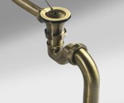 Polysan Retro Vanová Souprava Pro Vnější Instalaci, řetízek, Včetně Sifonu, Bronz