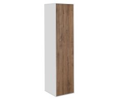 Aqualine Zanya Vysoká Skříňka 35x140x30cm, Bílá Mat/dub Emporio