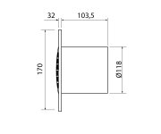 Cata B-12 Plus T Koupelnový Ventilátor S časovačem, 20w, Potrubí 120mm, Bílá