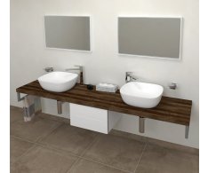 Sapho Avice Deska Pod Umyvadlo 170x50cm, Tl.5cm, Dub Tmavý