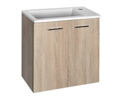 Aqualine Zoja/keramia Fresh Umyvadlová Skříňka 49x50x24,5cm, Dub Platin