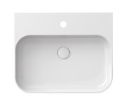 Umyvadlo Ceramic Slim Wall R, nástěnné - Umyvadlo Ceramic Slim Wall R 55 N, s otvorem pro baterii, s přepadem, bílá XJX01155000