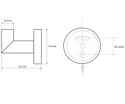 Sapho X-round Black Háček, černá Mat