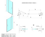 Gelco Loro Sprchové Dveře S Pevnou částí 1000mm, čiré Sklo