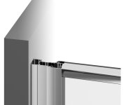 Sprchové dveře Pivot PDOP1 - PDOP1 80, černá+transparent 03G40300Z1