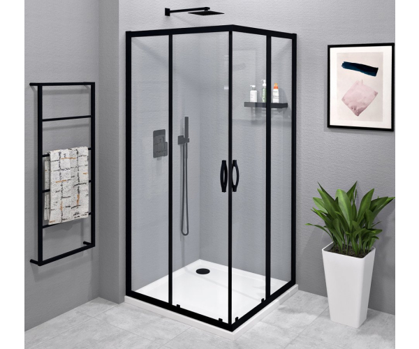 Gelco Sigma Simply Black čtvercový Sprchový Kout 1200x1200 Mm, Rohový Vstup, čiré Sklo