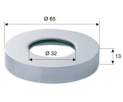 Sapho Rozeta 65/32mm, Výška 13mm, Chrom
