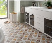 Retro dlažba Equipe Bauhome Blatt Warm 20x20