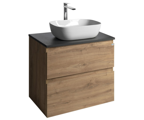 Aqualine Altair Skříňka S Deskou 68 Cm, Dub Emporio/antracit Břidlice