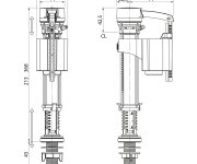 Aqualine Napouštěcí Ventil, Spodní Přívod 3/8"-1/2“