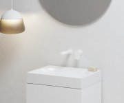 SG 019 Umyvadlová podomítková baterie s tělesem - SG 019.10WHM.O1 Umyvadlová podomítková baterie s tělesem, bílá matná X070568