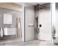 Sprchový kout Walk-In model Wall - Walk-In Wall Set 120, černá+transparent