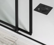 Polysan Altis Black Posuvné Dveře 1570-1610mm, Výška 2000mm, čiré Sklo