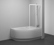 Vanová zástěna VSK2 Rosa - VSK2 Rosa 150 P, bílá+transparent 76P80100Z1