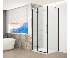 Gelco Trinity Black Obdélníkový Sprchový Kout 1100x800mm, Matné Sklo, Levé