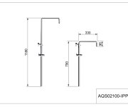Ippari, Teleskopické Rameno S Termo Baterií Persei (150mm) A Kompletní Sprchovou Sadou (sprcha Thin 200mm, Evve) TO-PE3130-SET3