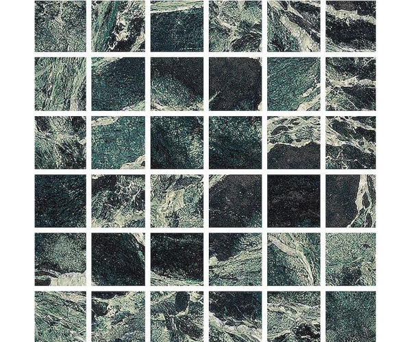 Mozaika jako kámen Fioranese Sound of Marbles Mosaico Verde Intenso 30x30 Luc. Rett. - zelená
