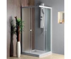 Aqualine Alain čtvercová Sprchová Zástěna 900x900mm, Sklo Brick