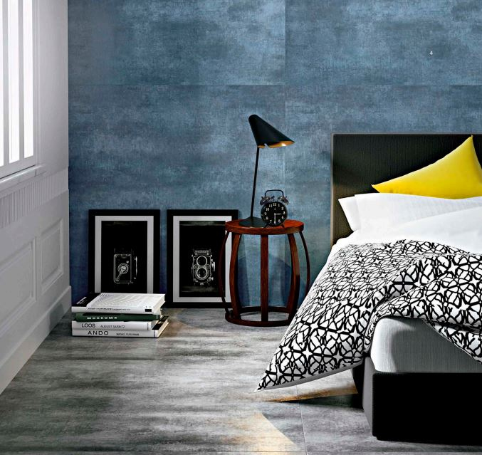Realizace Luxusní modré obklady Gigacer Krea Blue 30x60cm