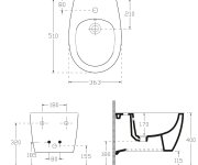 Isvea Sentimenti Bidet Závěsný, 36x51cm, Bílá