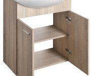 Aqualine Zoja Umyvadlová Skříňka 61,5x74x32,5cm, Dub Platin, 2x Dvířka