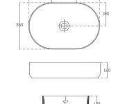 Isvea Infinity Oval Keramické Umyvadlo Na Desku, 55x36cm, Terracotta