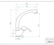 Dřezová Stojánková Baterie S Horním Litým Ramínkem - Chrom - Zora ZR3113-U