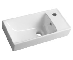 Cerastyle Nuali Keramické Umývátko 50x25cm, Baterie Vpravo, Bílá