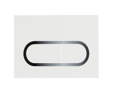 Ovládací tlačítko Chrome - WC tlačítko Chrome, bílá