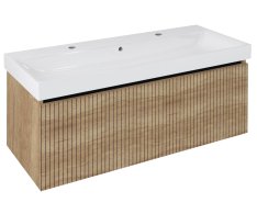 Sapho Nelio Strip Umyvadlová Skříňka 116,5x44x49cm, 1x Zásuvka, Dub Alabama