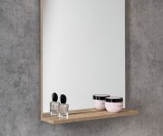 Aqualine Korin Strip Zrcadlo S Led Osvětlením 50x70x12cm, Dub Platin