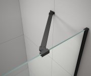 Gelco Trinity Black Obdélníkový Sprchový Kout 1100x900mm, Rohový Vstup, čiré Sklo