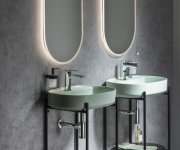 Isvea Infinity Oval Keramické Umyvadlo Na Desku, 60x40cm, Zelená Mint
